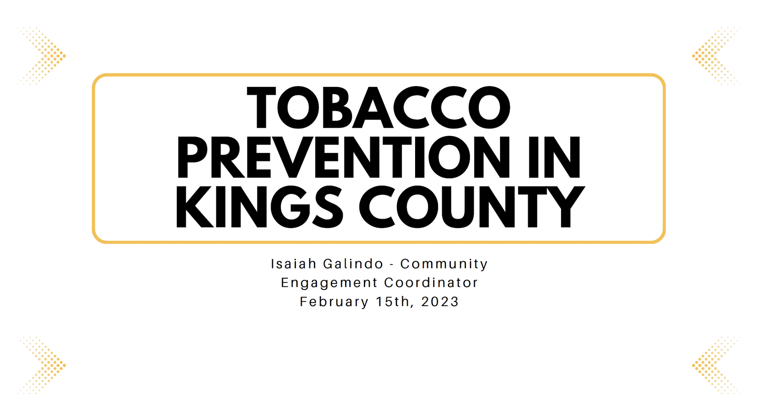 Tobacco Prevention in Kings County
