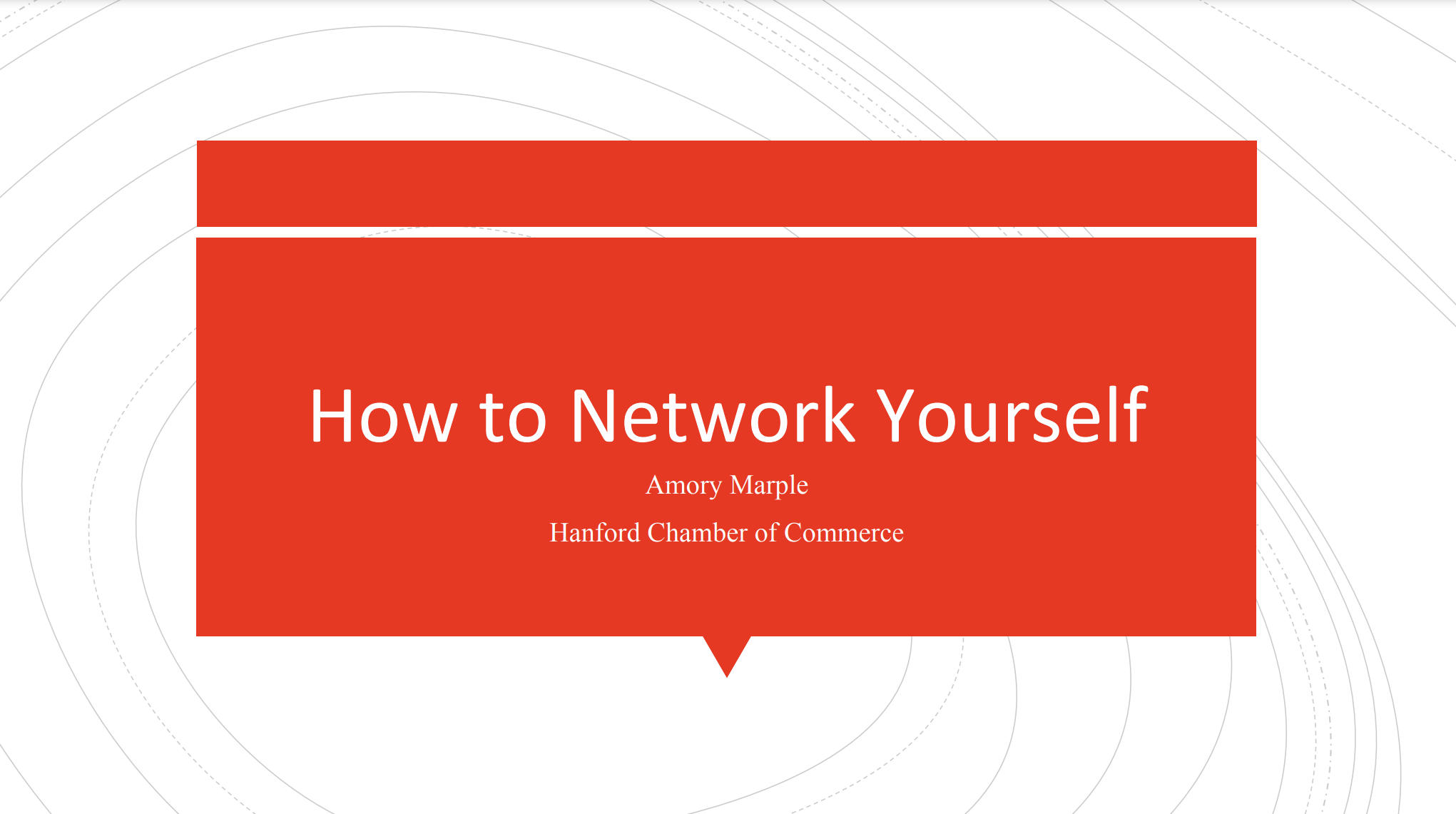 How to Network Yourself
